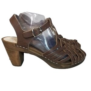 Nfs Maguba brown Swedish clog sandals